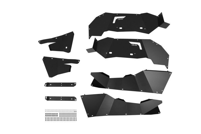 Ford Bronco Inner Fender Liners - Rear - DV8 Offroad - Aluminum - Satin Black - `21-`25